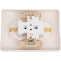 Розетка Systeme Electric Blanca внутр Молочная 2-ая с/з со шторками, 16А, 250В SE BLNRS001122