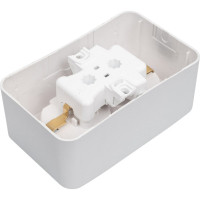 Розетка Systeme Electric Blanca наруж Алюминий 2-ая с/з без шторок, 16А, 250В SE BLNRA010203