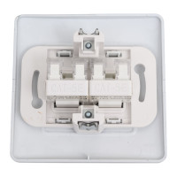 Компьютерная розетка Systeme Electric Blanca внутр Алюминий 2-ая RJ45 SE BLNIS045453