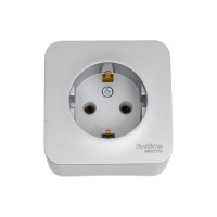 Розетка Systeme Electric Blanca наруж Алюминий с/з без шторок, 16А, 250В SE BLNRA010103