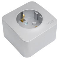 Розетка Systeme Electric Blanca наруж Алюминий с/з без шторок, 16А, 250В SE BLNRA010103