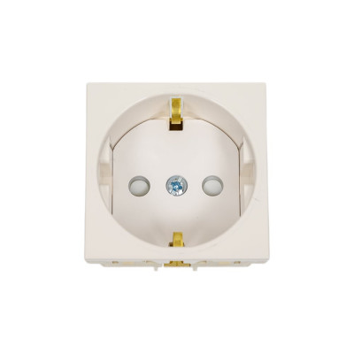 Розетка Systeme Electric Wessen 45 Белый с заземлением, для каБелыйь-каналов RAL9010 SE RN16-113-BE