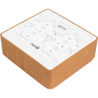 Наружная розетка Systeme Electric Этюд Дача Бук 4-ая с заземлением, со шторками SE PA16-208T