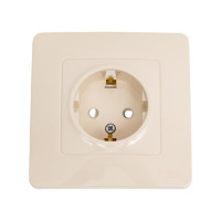 Розетка Systeme Electric Blanca внутр Беж с/з со шторками, 16А, 250В SE BLNRS001117