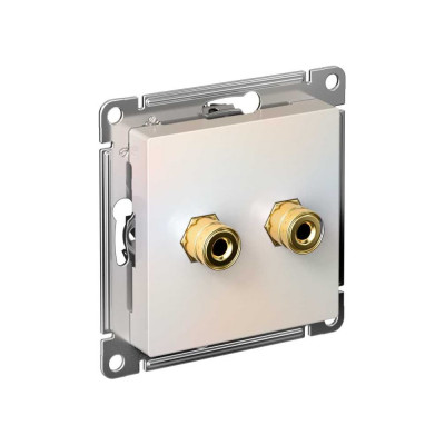 Аудиорозетка Systeme Electric AtlasDesign Жемчуг двухместная SE ATN000487