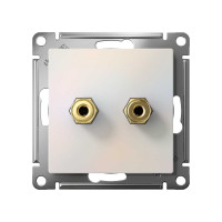 Аудиорозетка Systeme Electric AtlasDesign Жемчуг двухместная SE ATN000487