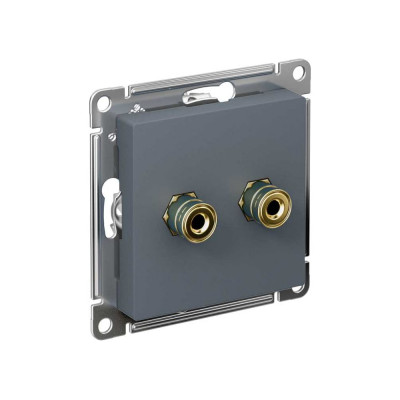 Аудиорозетка Systeme Electric AtlasDesign Грифель двухместная SE ATN000787