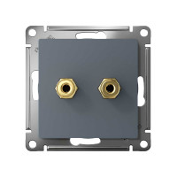 Аудиорозетка Systeme Electric AtlasDesign Грифель двухместная SE ATN000787