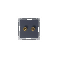 Аудиорозетка Systeme Electric AtlasDesign Грифель двухместная SE ATN000787
