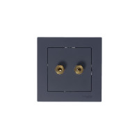 Аудиорозетка Systeme Electric AtlasDesign Грифель двухместная SE ATN000787