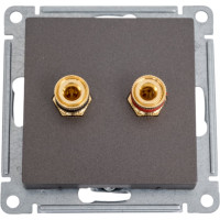 Аудиорозетка Systeme Electric AtlasDesign Мокко двухместная SE ATN000687