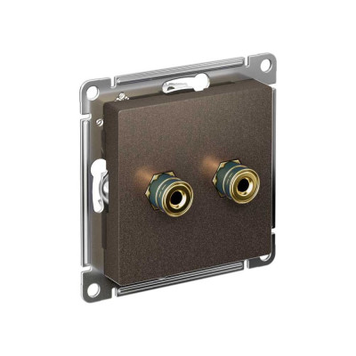 Аудиорозетка Systeme Electric AtlasDesign Мокко двухместная SE ATN000687