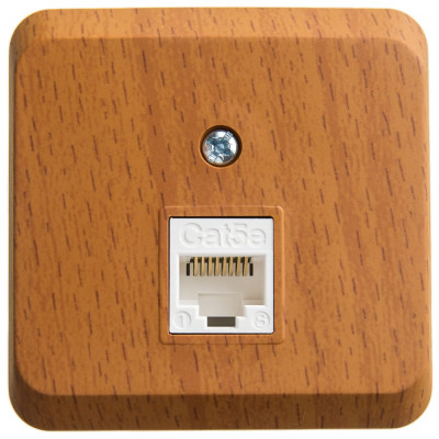 Компьютерная розетка Systeme Electric Этюд наружная Бук RJ45 кат.5E SE KOMA-001T