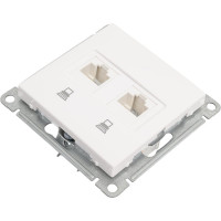 Компьютерная розетка Systeme Electric Wessen 59 Белый 2-ая RJ45 кат.5e SE RSI-251KK5E-1-86