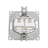 Компьютерная розетка Systeme Electric Wessen 59 Белый 2-ая RJ45 кат.5e SE RSI-251KK5E-1-86