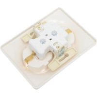 Розетка Systeme Electric Glossa Молочная 2-ая с/з в сборе SE GSL000924