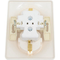 Розетка Systeme Electric Glossa Молочная 2-ая с/з в сборе SE GSL000924