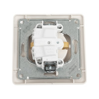 Розетка Systeme Electric Glossa Молочная с/з в сборе SE GSL000942