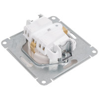 Розетка Systeme Electric Glossa Молочная с/з со шторками GSL000945
