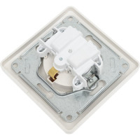 Розетка Systeme Electric Glossa Молочная с/з со шторками с крышкой IP20 в сборе SE GSL000946