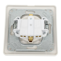Розетка Systeme Electric Glossa Молочная с/з со шторками с крышкой IP20 в сборе SE GSL000946