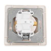 Розетка Systeme Electric Glossa Перламутр с/з со шторками, 16А в сборе SE GSL000644