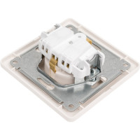Розетка Systeme Electric Glossa Перламутр с/з со шторками, 16А в сборе SE GSL000644
