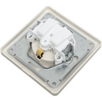 Розетка Systeme Electric Glossa Платина с/з со шторками с крышкой IP20 в сборе SE GSL001246