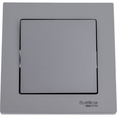 1-клавишный выключатель Systeme Electric AtlasDesign Сталь сх.1, 10АХ, в сборе SE ATN000912