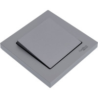 1-клавишный выключатель Systeme Electric AtlasDesign Сталь сх.1, 10АХ, в сборе SE ATN000912