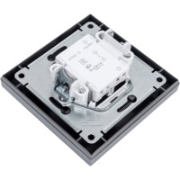 1-клавишный выключатель Systeme Electric AtlasDesign Сталь сх.1, 10АХ, в сборе SE ATN000912