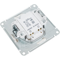 2-клавишный выключатель Systeme Electric Glossa Молочный с подсветкой, сх.5а, 10AX SE GSL000953