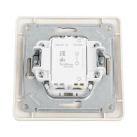 1-клавишный выключатель Systeme Electric Glossa Платина сх.1, 10AX в сборе SE GSL001212