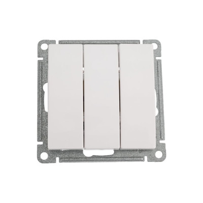 3-клавишный выключатель Systeme Electric Wessen 59 Белый 10АХ SE VS0510-351-1-86