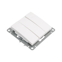 3-клавишный выключатель Systeme Electric Wessen 59 Белый 10АХ SE VS0510-351-1-86