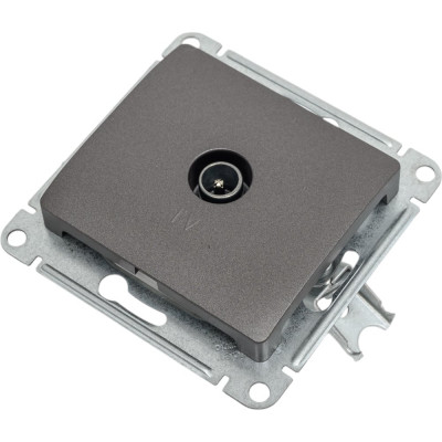 TV розетка Systeme Electric Glossa Графит проходная 4DB SE GSL001392
