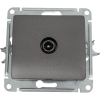TV розетка Systeme Electric Glossa Графит проходная 4DB SE GSL001392