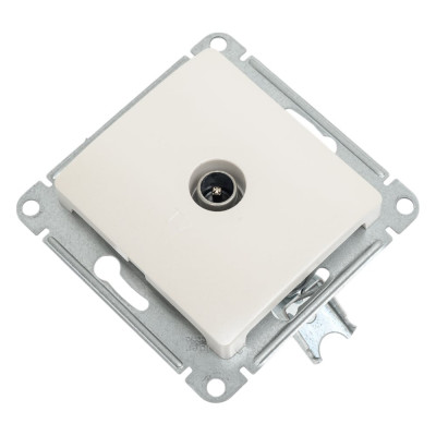 TV розетка Systeme Electric Glossa Перламутр проходная 4DB SE GSL000692