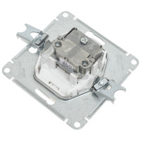 TV розетка Systeme Electric Glossa Перламутр проходная 4DB SE GSL000692