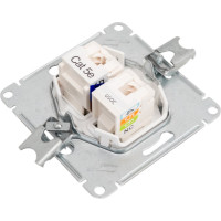 2-я розетка Systeme Electric Glossa Алюминий RJ11+RJ45, кат.5E SE GSL000385
