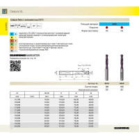 Сверло с каналами СОЖ тип RT100U (16.5 мм, DIN6537K, тв.сплав) Guhring 5510 16,500