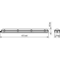 Светильник TDM ELECTRIC ССП 2х10Вт IP65 под LED лампу T8 SQ0304-0301