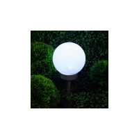 Садовый светильник ЭРА ERASF22-20 Шар белый, на солнечной батарее, 15 см, Б0053374