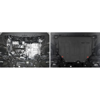 Защита картера + КПП + комплект крепежа АвтоБроня Сталь Skoda Octavia 2020- V- 1 4 1 6 111.05128.1