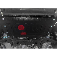 Защита картера + КПП + комплект крепежа АвтоБроня Сталь Ford Tourneo Custom 2017- V - 111.01879.1