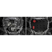 Защита картера и КПП АвтоБроня Changan CS95 Plus 4WD АКПП 2023-н.в./UNI-K 2020-н.в., только рынок РФ, 111.08908.1