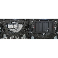 Защита картера и КПП АвтоБроня Haval F7 2019-2024/F7x 2019-н.в., сталь 1.8 мм 111.09417.1