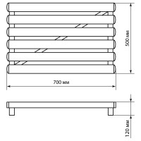 Диэлектрический настил TDM ELECTRIC НСД-120, 500x700 мм, h=120 мм, стеклопласт., до 50 кВ ЭкспертЭлектрик SQ1028-0694