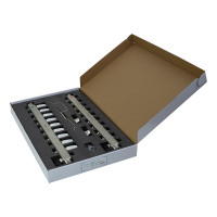 Коллекторная группа в сборе с термостатическими и запорными клапанами ONDO нерж сталь, 9 вых. OKGSP009