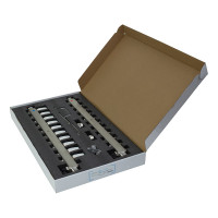 Коллекторная группа в сборе с термостатическими и запорными клапанами ONDO нерж сталь, 10 вых. OKGSP010